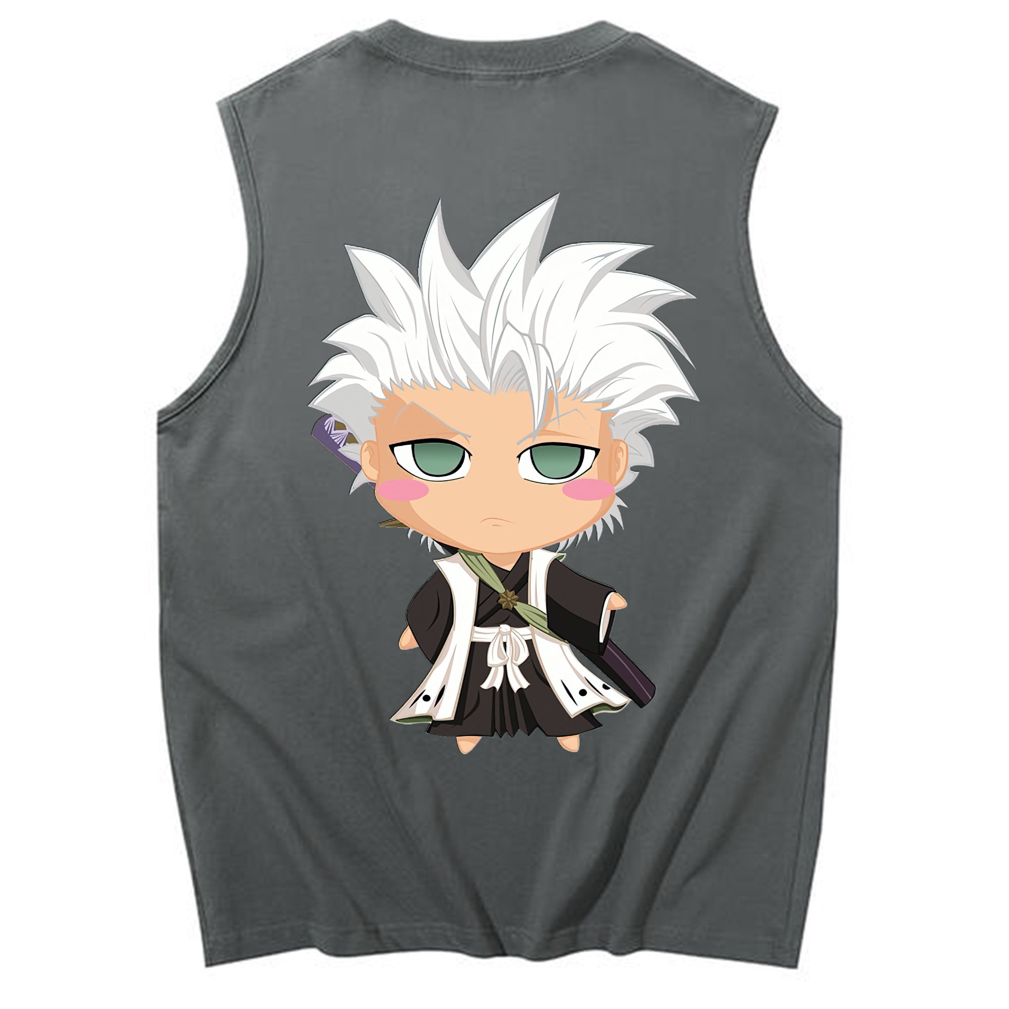 （画像用） ブリーチ 日番谷冬獅郎（ひつがや とうしろう） BLEACH Hitsugaya Toushirou コットン100％タンクトップ（背面プリント）